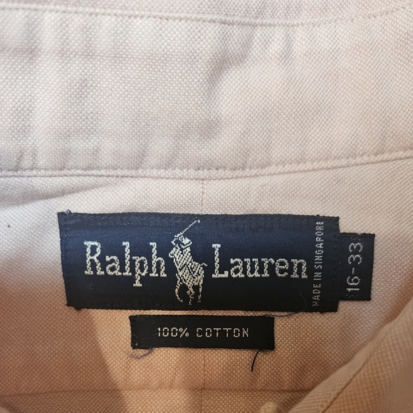 Ralph Lauren Men’s  16-33 Long Sleeve Button Down Pony Logo 100% Cotton Shirt - Picture 4 of 7